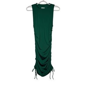 Revolve Superdown kelly green‎ ruched bodycon dress womens small festival rave